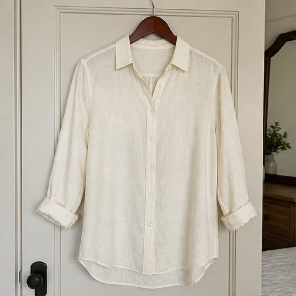 White Tie Neck Blouse
